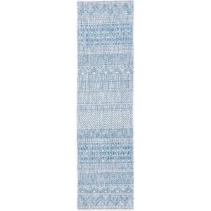 SAFAVIEH Washable Rug Outdoor Courtyard Collection – 5’3″ x 7’7″, Black & Grey, Non-Shedding & Easy Cleaning, Ideal for Patio, Backyard, Mudroom (CY8196-37612)(Grey/Navy)