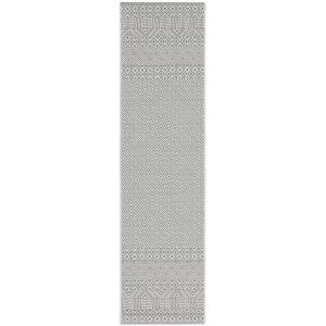 SAFAVIEH Washable Rug Outdoor Courtyard Collection – 8′ x 10′, Beige & Red, Non-Shedding & Easy Cleaning, Ideal for Patio, Backyard, Mudroom, DIning Space (CY6235-23812)(Brown/Grey)