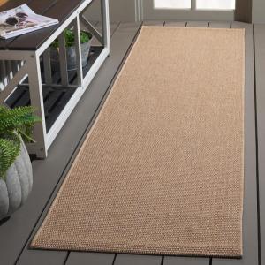 SAFAVIEH Washable Rug Outdoor Sisal All-Weather Collection – 8′ x 10′, Natural, Non-Shedding & Easy to Clean, Ideal for Patio, Backyard, Mudroom (SAW642B)(Natural)