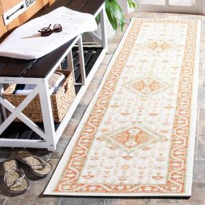 SAFAVIEH Washable Rug Outdoor Sunrise Collection – 8′ x 10′, Ivory & Rust Sage, Non-Shedding & Easy to Clean, Ideal for Patio, Backyard, Mudroom (SUN620A)(Ivory/Rust Sage)