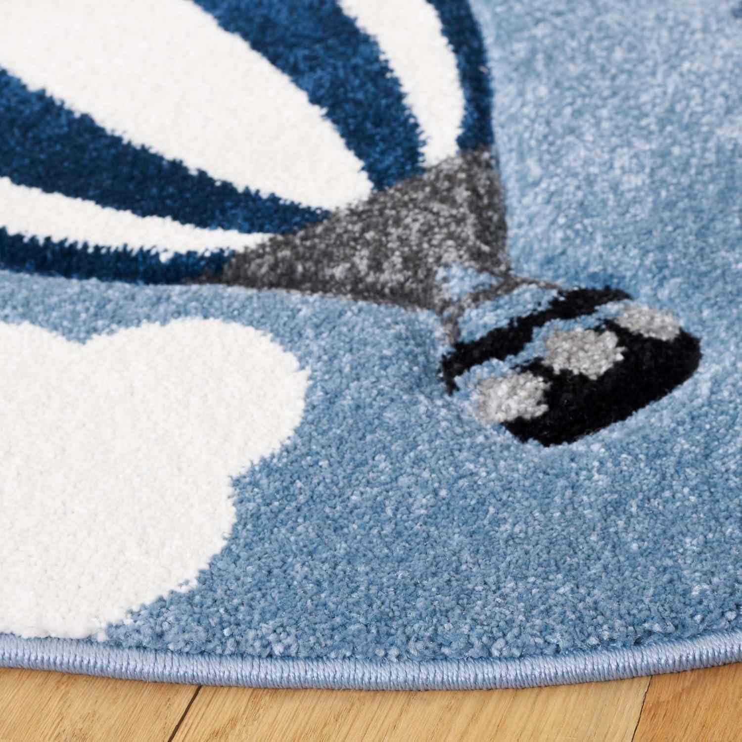 image:imageSAFAVIEH Carousel Kids Collection Area Rug 53 x 76 Light Grey amp Red NonShedding amp Easy Care Ideal for High Traffic Areas for Boys amp Girls in Playroom Nursery Bedroom CRK137FBlueIvory