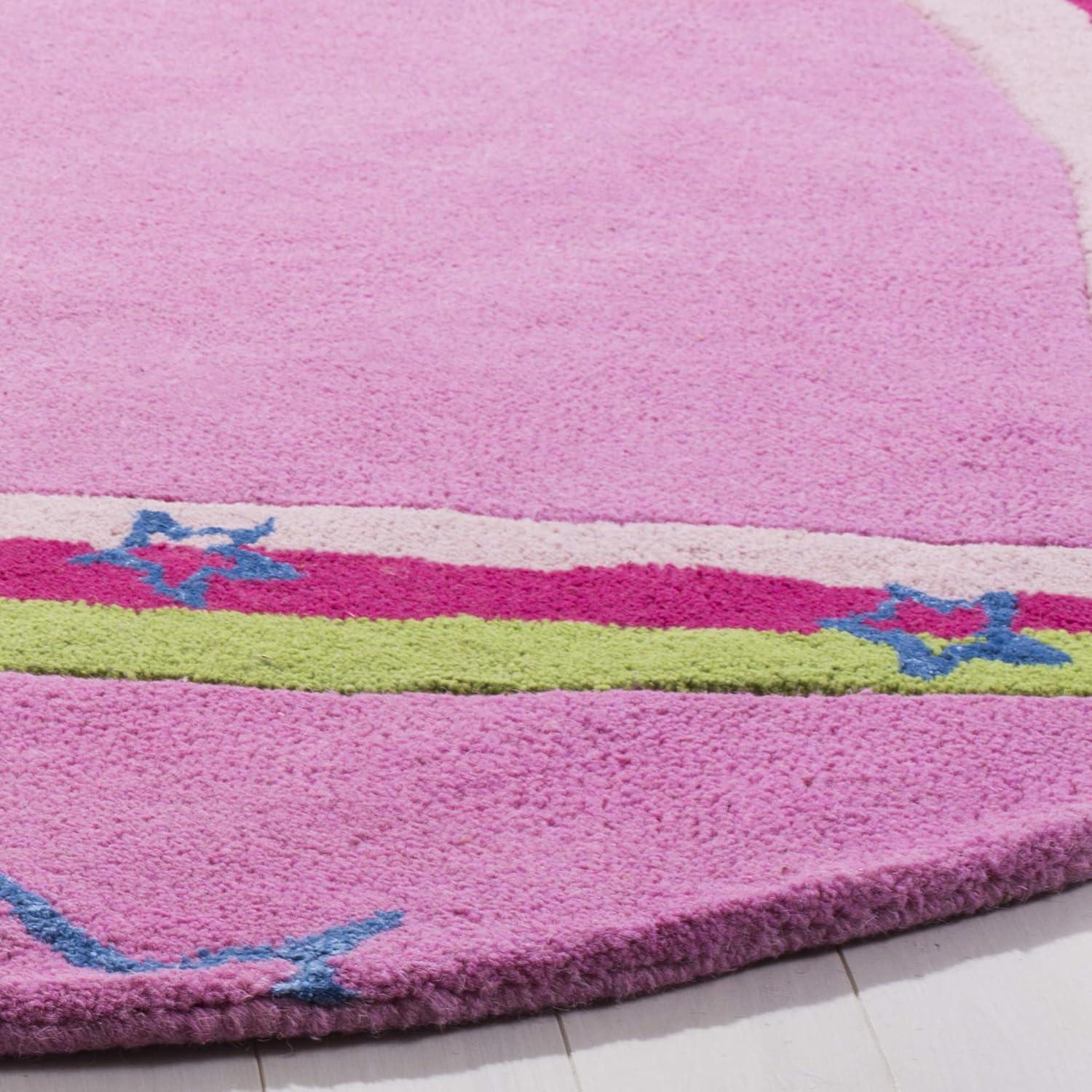 image:imageSAFAVIEH Kids Collection Accent Rug 3 x 5 Green amp Pink Handmade Stars Wool Ideal for High Traffic Areas in Entryway Living Room Bedroom SFK338AGreenPink