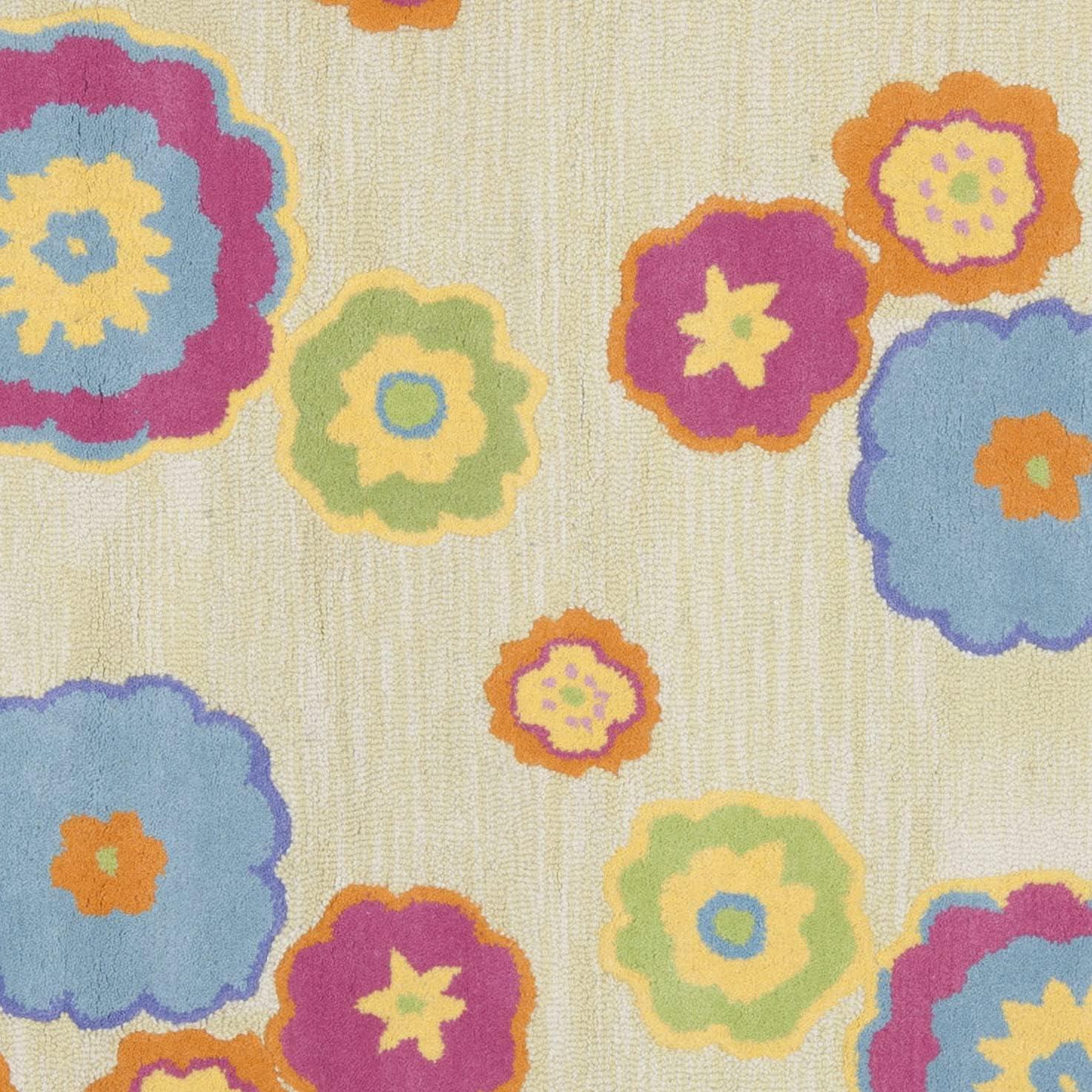image:imageSAFAVIEH Kids Collection Accent Rug 3 x 5 Light Green amp Multi Handmade Floral Wool Ideal for High Traffic Areas in Entryway Living Room Bedroom SFK316ALight GreenMulti