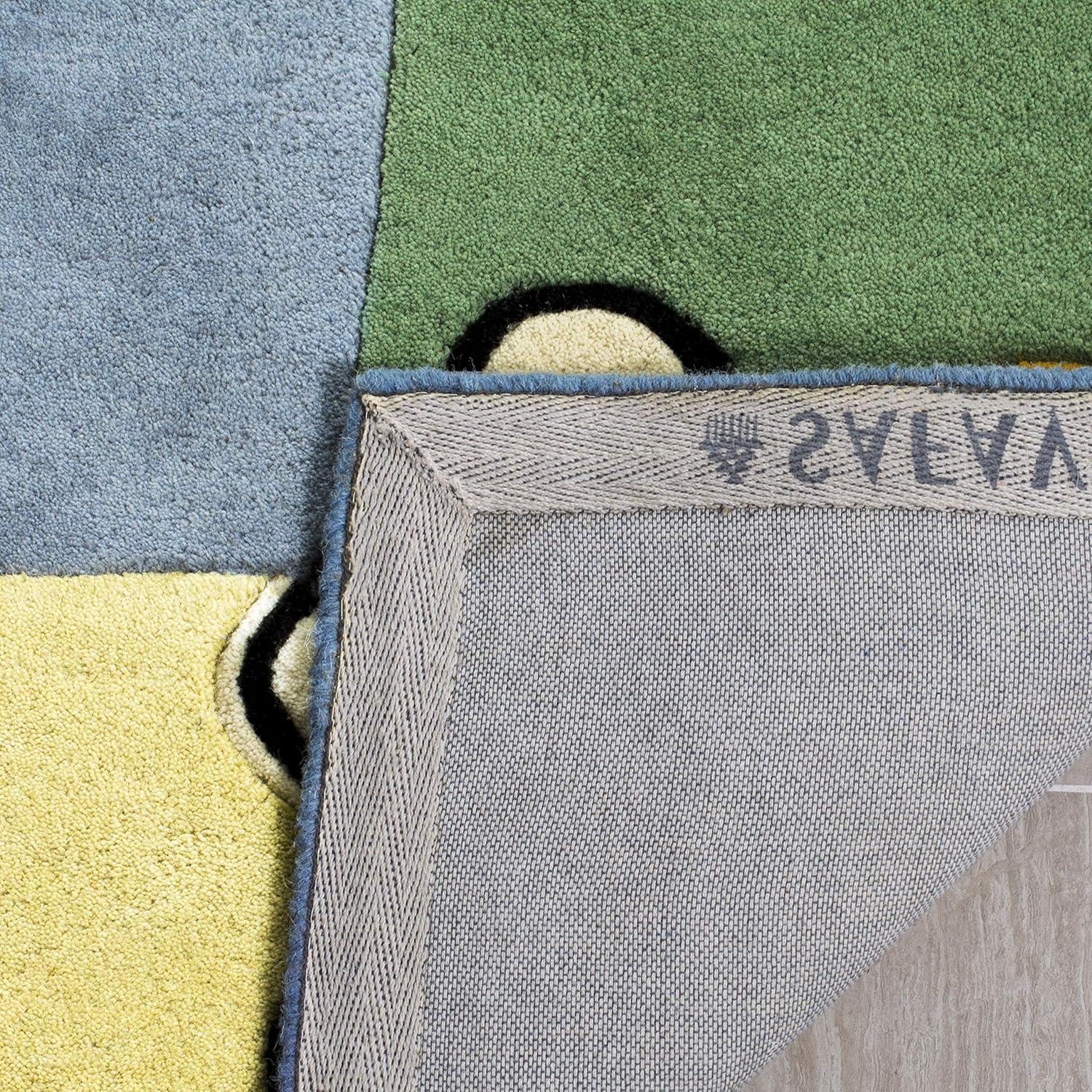 image:imageSAFAVIEH Kids Collection Area Rug 5 x 8 Multi Handmade Wool Ideal for High Traffic Areas in Living Room Bedroom SFK753AMulti Color