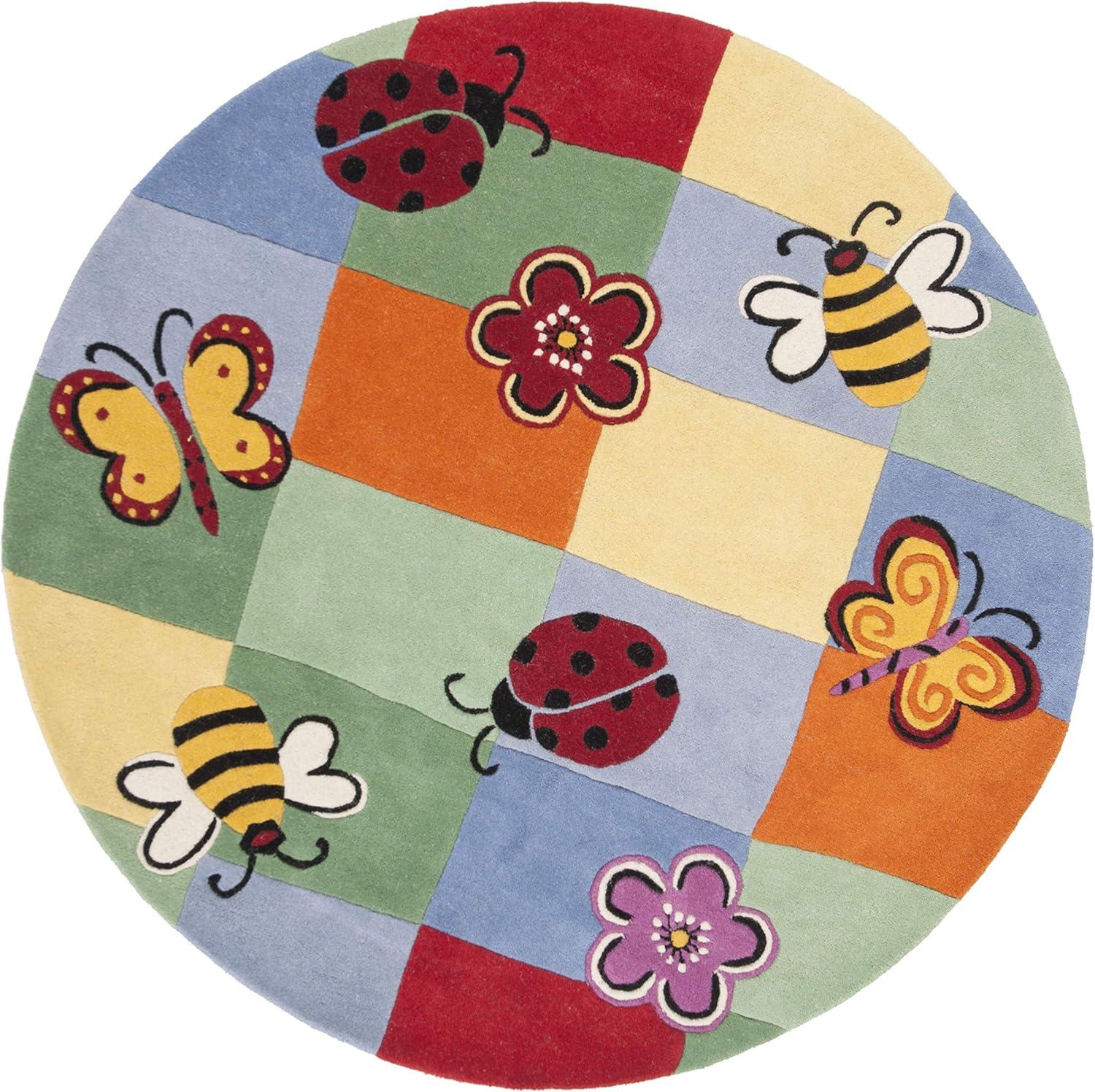 image:imageSAFAVIEH Kids Collection Area Rug 5 x 8 Multi Handmade Wool Ideal for High Traffic Areas in Living Room Bedroom SFK753AMulti Color