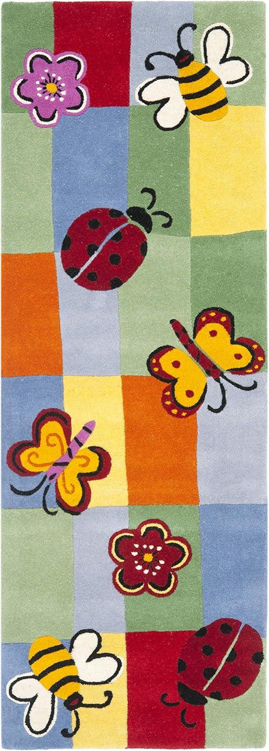 image:imageSAFAVIEH Kids Collection Area Rug 5 x 8 Multi Handmade Wool Ideal for High Traffic Areas in Living Room Bedroom SFK753AMulti Color