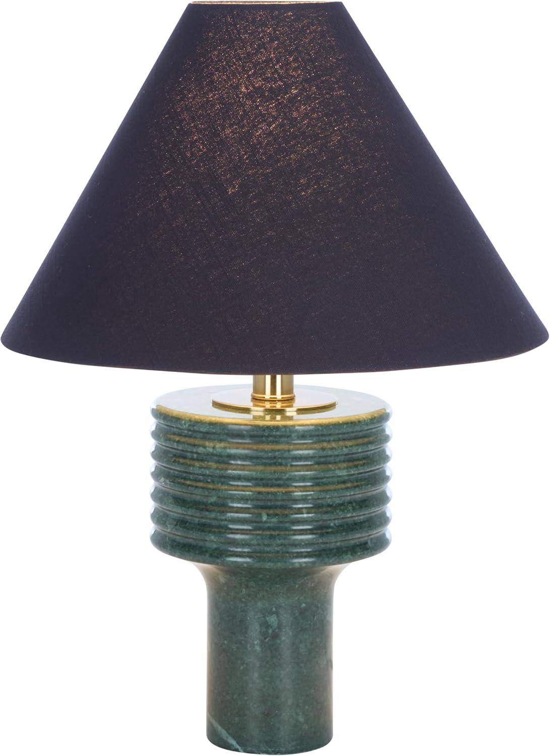 image:imageSAFAVIEH Lighting Collection Giana Green Marble Table Lamp 18 Modern Accent Light with Fabric Shade E26 Bulb Compatible TBL2020AGreen
