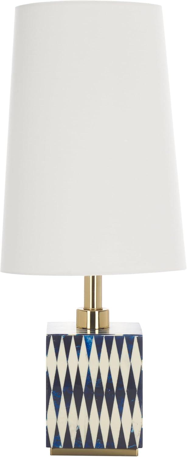 image:imageSAFAVIEH Lighting Collection Kye Blue amp White Resin Table Lamp 24 Modern Accent Light with Fabric Shade E26 Bulb Compatible TBL2025ABlueWhite