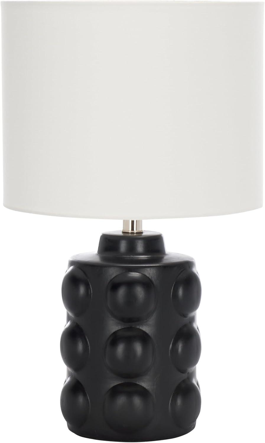 image:imageSAFAVIEH Lighting Collection Shylo Black Ceramic Table Lamp 22 Modern Accent Light with Fabric Shade E26 Bulb Compatible TBL2024ABlack