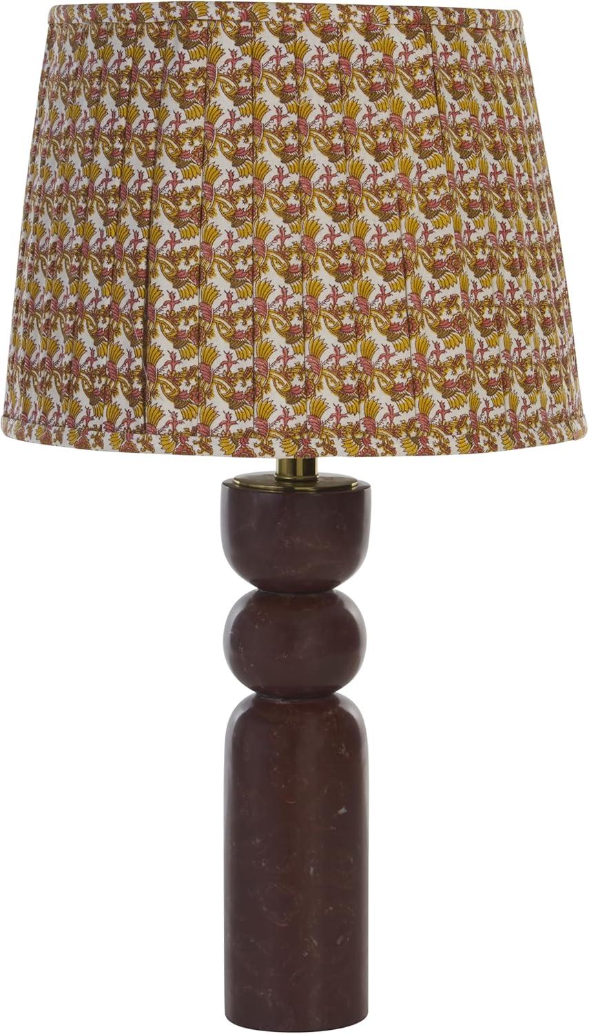 image:imageSAFAVIEH Lighting Collection Suraya Deep Red Marble Table Lamp 24 Modern Accent Light with Patterned Fabric Shade E26 Bulb Compatible TBL2017ADeep Red