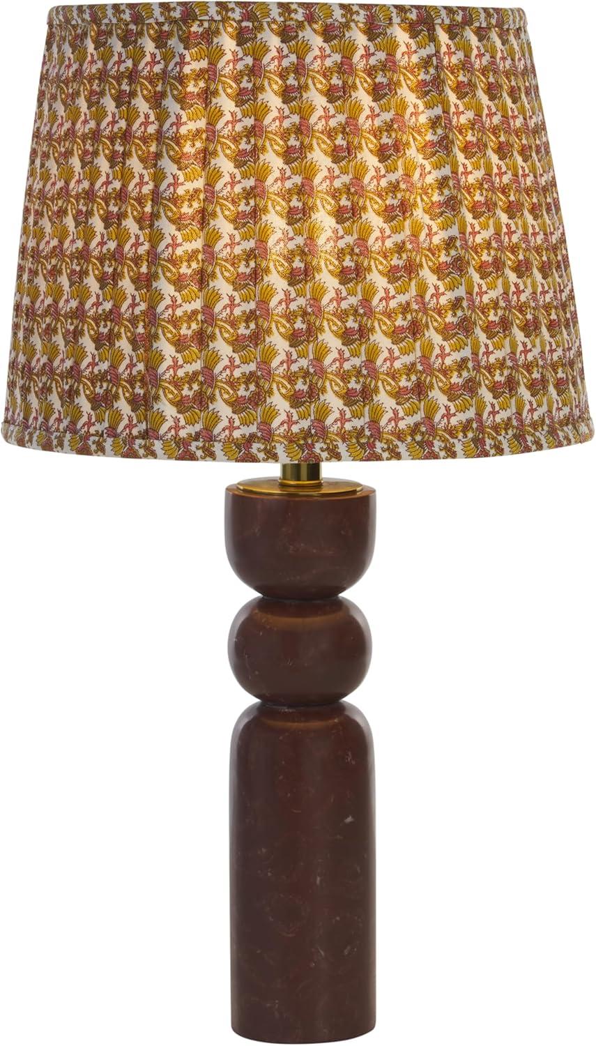 image:imageSAFAVIEH Lighting Collection Suraya Deep Red Marble Table Lamp 24 Modern Accent Light with Patterned Fabric Shade E26 Bulb Compatible TBL2017ADeep Red
