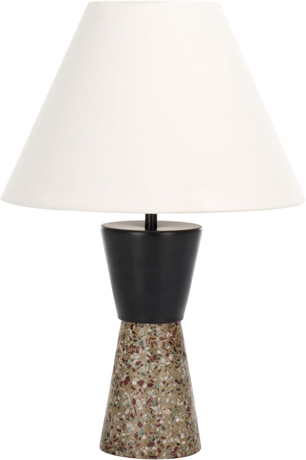 image:imageSAFAVIEH Lighting Collection Callie Grey TerrazzoBlack 22inch Table Lamp LED Bulb IncludedGrey TerrazzoBlack