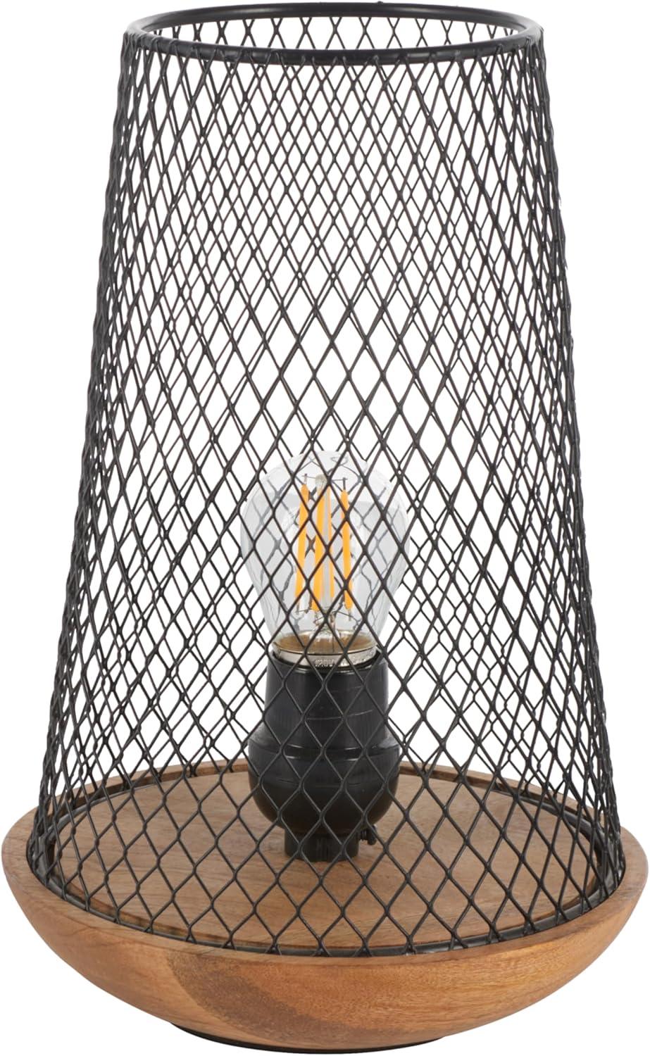 image:imageSAFAVIEH Lighting Collection Haynes BlackNatural 10inch Table Lamp LED Bulb Included