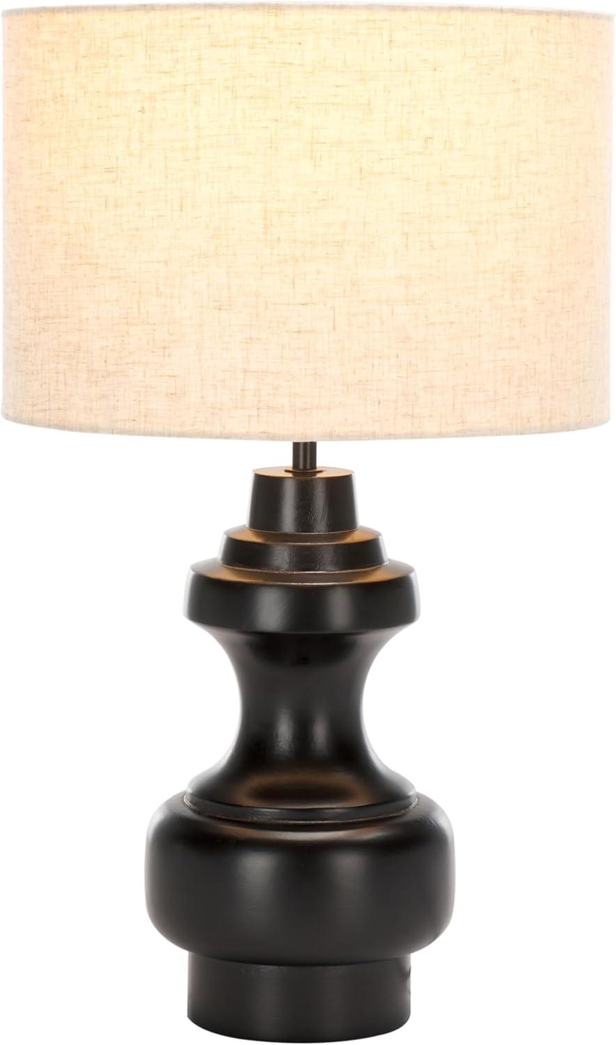 image:imageSAFAVIEH Lighting Collection Junko Black 20inch Table Lamp LED Bulb Included