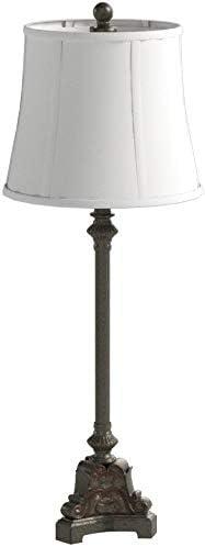 image:imageSAFAVIEH Lighting Collection Rimini Traditional Rustic Farmhouse Antique Silver 34inch Bedroom Living Room Home Office Desk Nightstand Table Lamp Set of 2 LED Bulbs Included