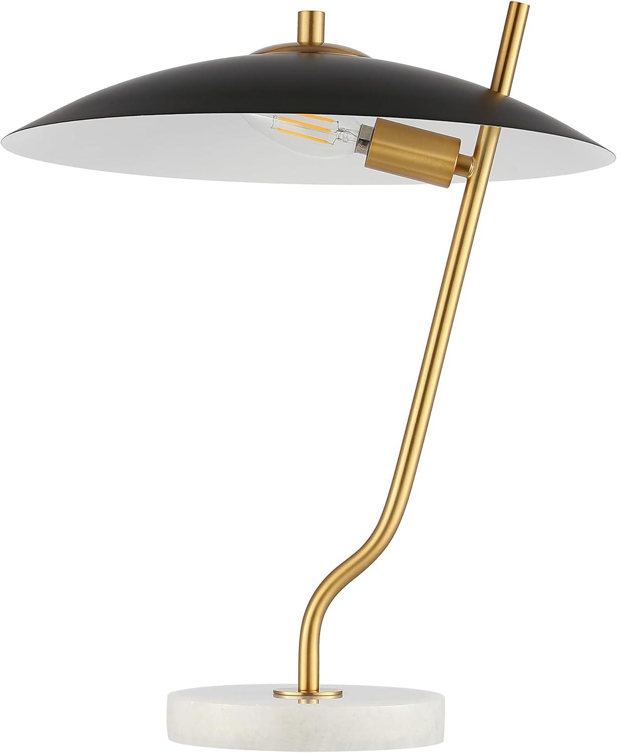 image:imageSAFAVIEH Lighting Collection Studio BlackBrass 16inch Table Lamp LED Bulb Included