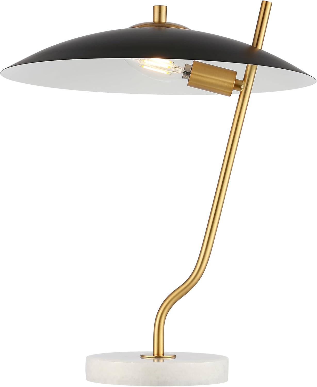 image:imageSAFAVIEH Lighting Collection Studio BlackBrass 16inch Table Lamp LED Bulb Included