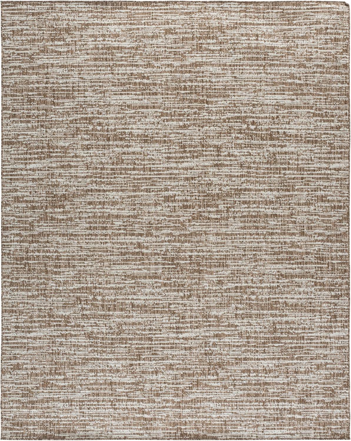 image:imageSAFAVIEH Outdoor Area Rug 8x10 Beach House Collection Large Modern Design Black amp Beige Weather Resistant NonShedding amp Easy Cleaning Ideal for Patio Backyard Deck Dining Space BHS424ZBrownIvory