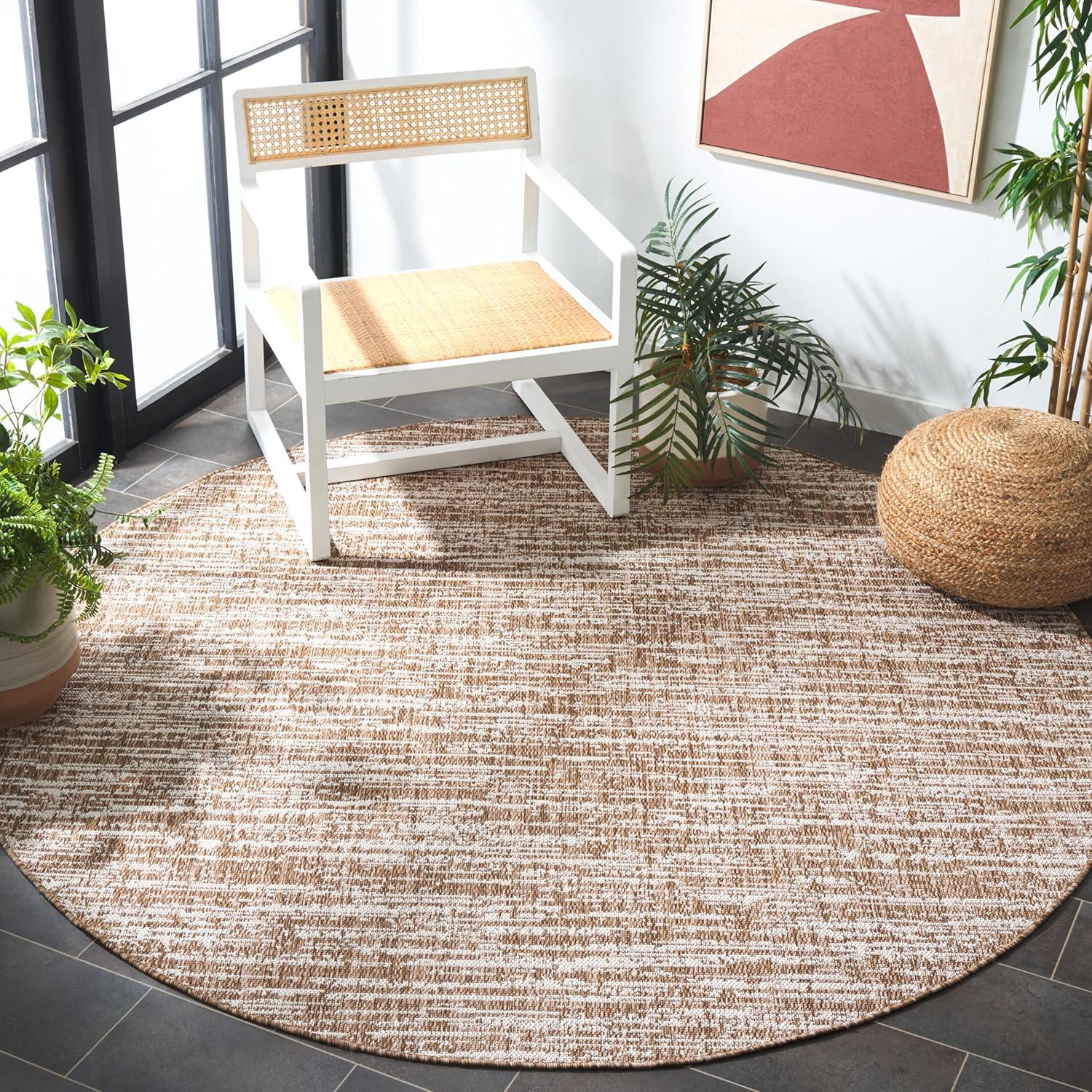 image:imageSAFAVIEH Outdoor Area Rug 8x10 Beach House Collection Large Modern Design Black amp Beige Weather Resistant NonShedding amp Easy Cleaning Ideal for Patio Backyard Deck Dining Space BHS424ZBrownIvory