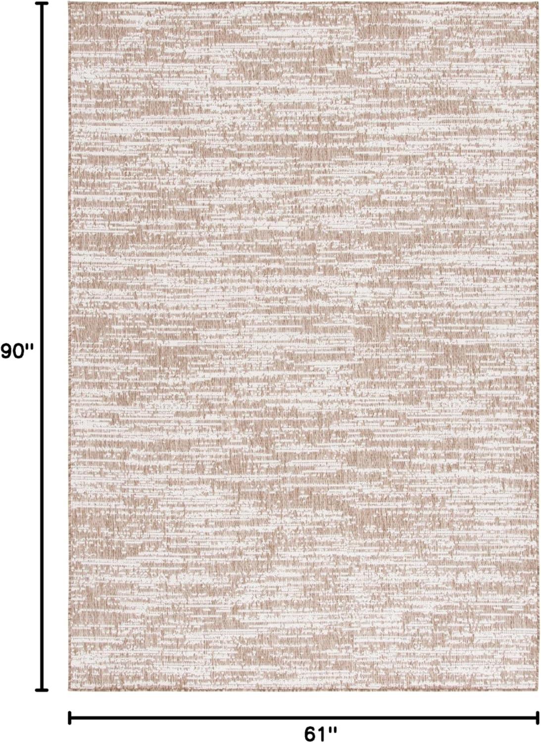 image:imageSAFAVIEH Outdoor Area Rug 8x10 Beach House Collection Large Modern Design Black amp Beige Weather Resistant NonShedding amp Easy Cleaning Ideal for Patio Backyard Deck Dining Space BHS424ZBrownIvory