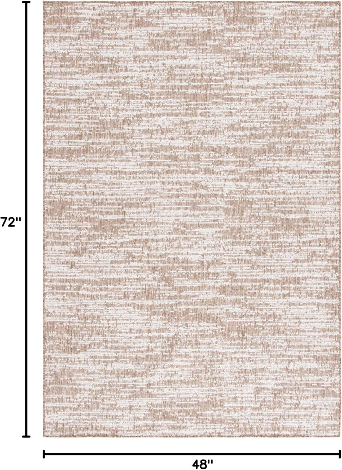 image:imageSAFAVIEH Outdoor Area Rug 8x10 Beach House Collection Large Modern Design Black amp Beige Weather Resistant NonShedding amp Easy Cleaning Ideal for Patio Backyard Deck Dining Space BHS424ZBrownIvory