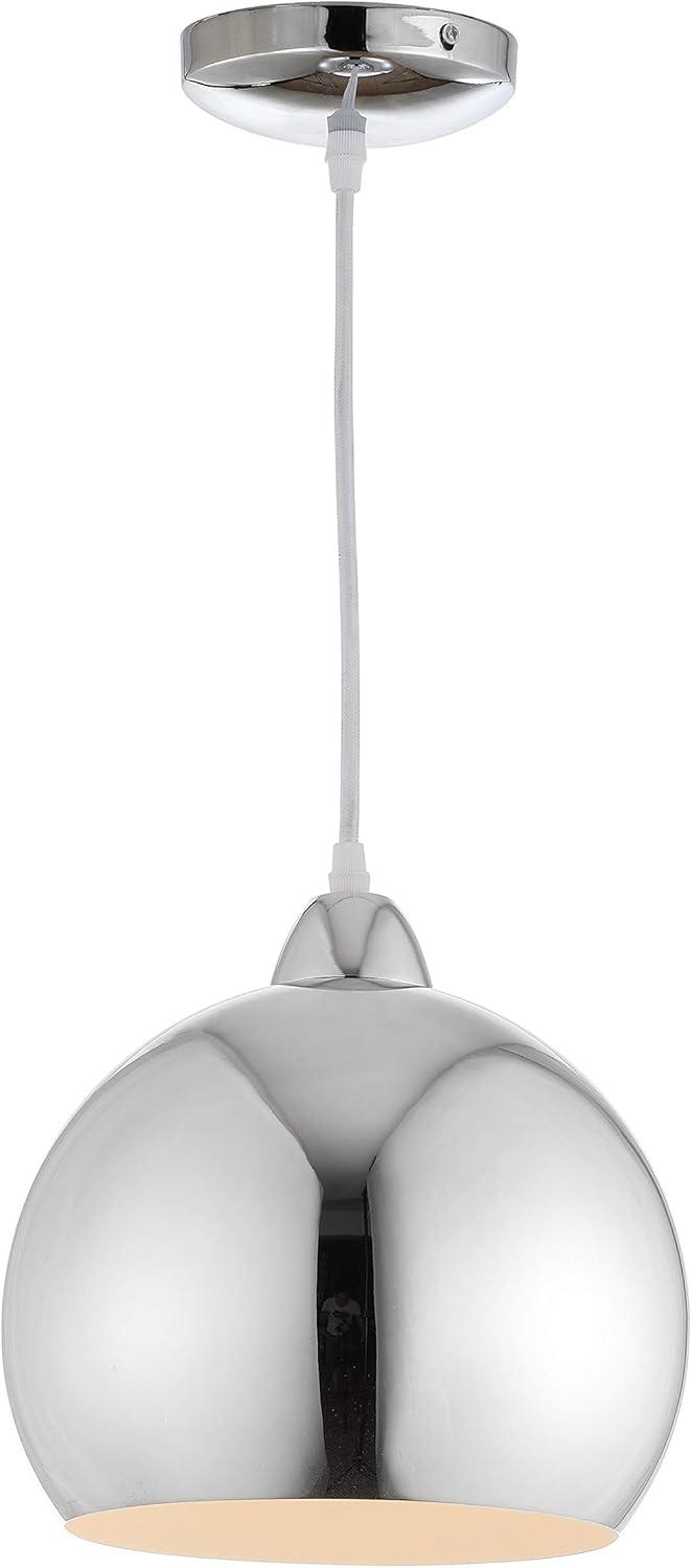 image:imageSAFAVIEH PND4032B Lighting Collection Sabine Modern Adjustable 84inch Drop Chrome Pendant 121841 HChrome