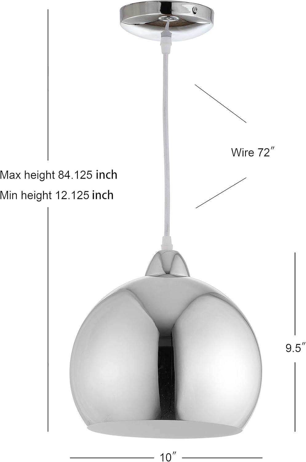 image:imageSAFAVIEH PND4032B Lighting Collection Sabine Modern Adjustable 84inch Drop Chrome Pendant 121841 HChrome