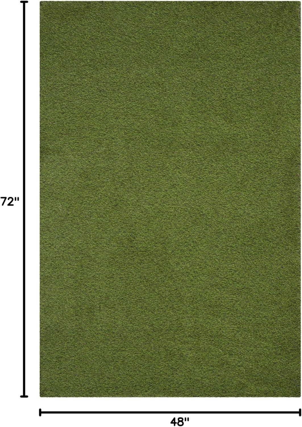 image:imageSAFAVIEH Vista Collection Accent Rug 4 x 6 Green Handmade Faux Grass IndoorOutdoor amp WashableIdeal for Patio Backyard Mudroom VST100AGreen