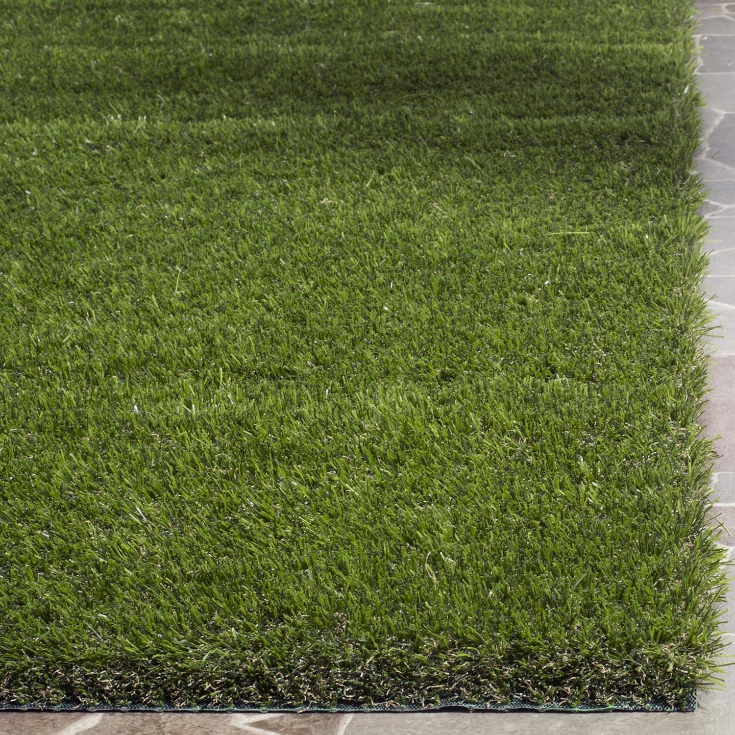 image:imageSAFAVIEH Vista Collection Accent Rug 4 x 6 Green Handmade Faux Grass IndoorOutdoor amp WashableIdeal for Patio Backyard Mudroom VST100AGreen
