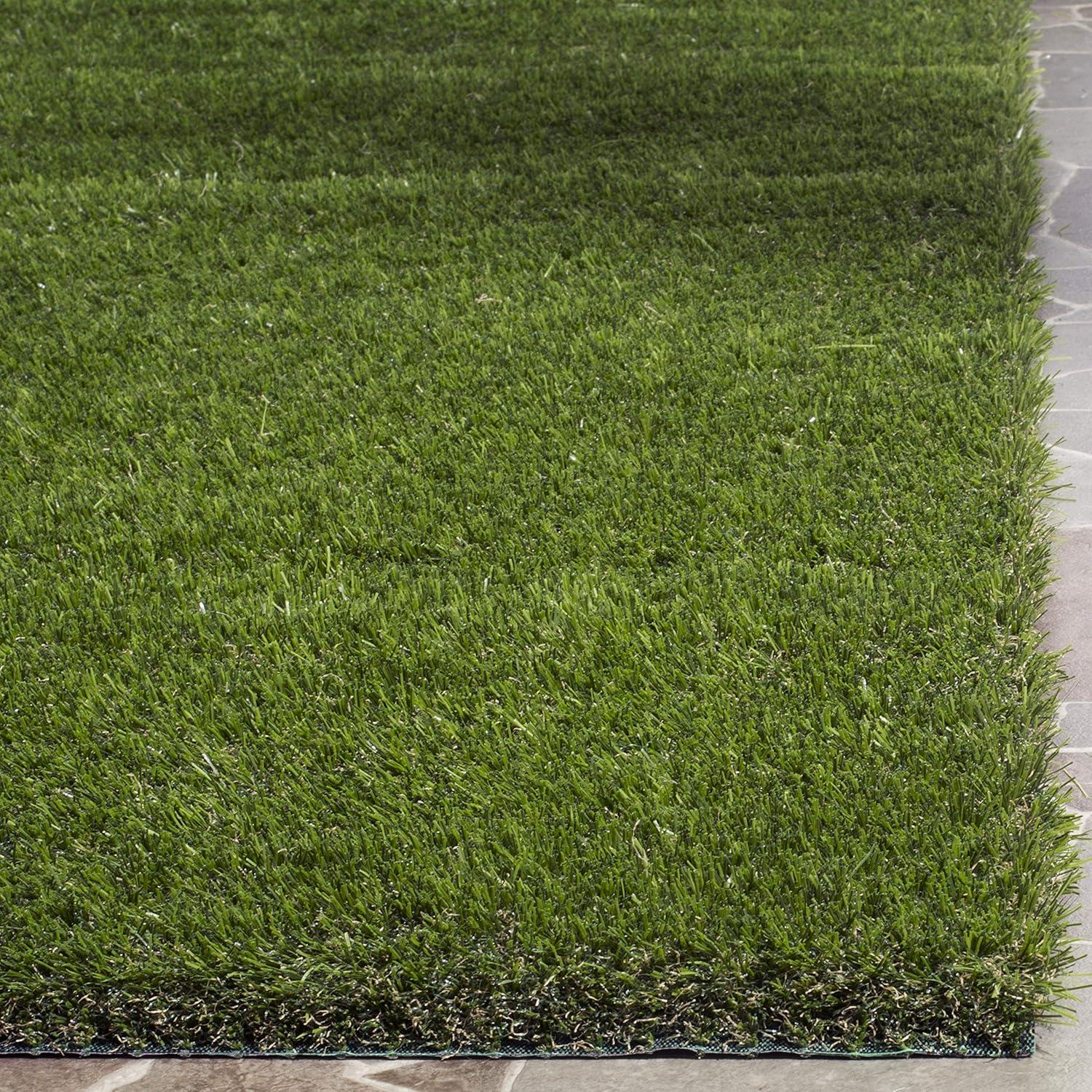 image:imageSAFAVIEH Vista Collection Accent Rug 4 x 6 Green Handmade Faux Grass IndoorOutdoor amp WashableIdeal for Patio Backyard Mudroom VST100AGreen
