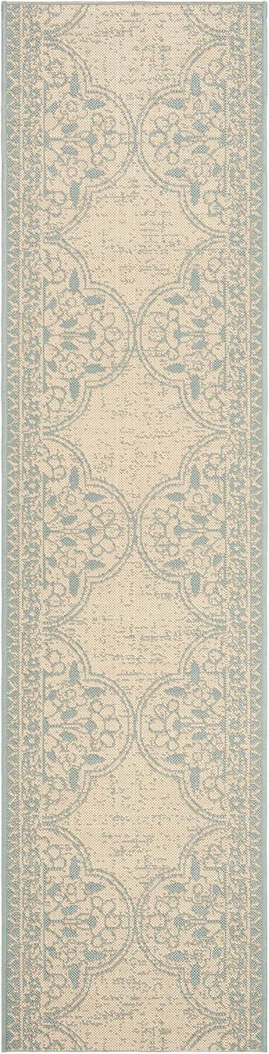 image:imageSAFAVIEH Washable Rug Outdoor Beach House Collection 53 x 76 Cream amp Beige NonShedding amp Easy to Clean Ideal for Patio Backyard Mudroom BHS174AAquaCream