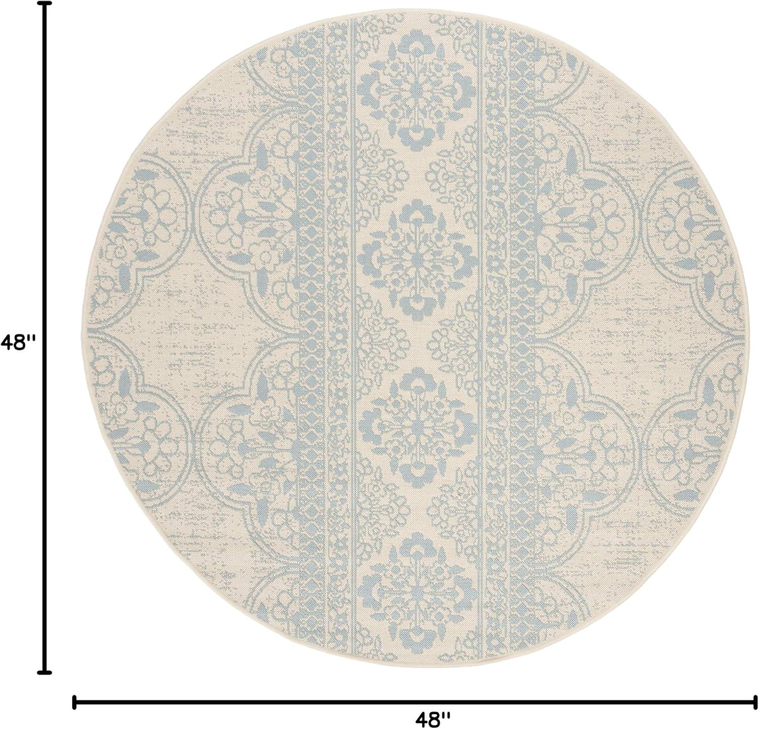 image:imageSAFAVIEH Washable Rug Outdoor Beach House Collection 53 x 76 Cream amp Beige NonShedding amp Easy to Clean Ideal for Patio Backyard Mudroom BHS174AAquaCream