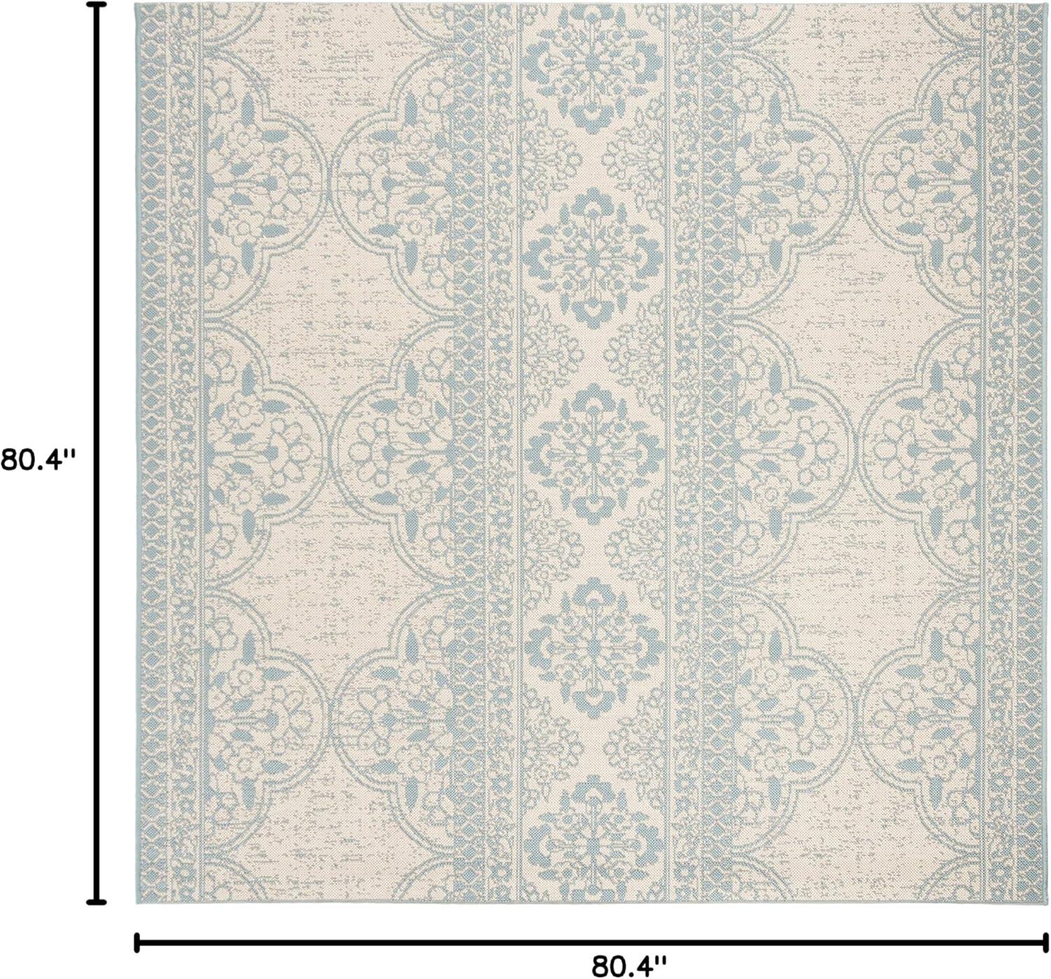 image:imageSAFAVIEH Washable Rug Outdoor Beach House Collection 53 x 76 Cream amp Beige NonShedding amp Easy to Clean Ideal for Patio Backyard Mudroom BHS174AAquaCream