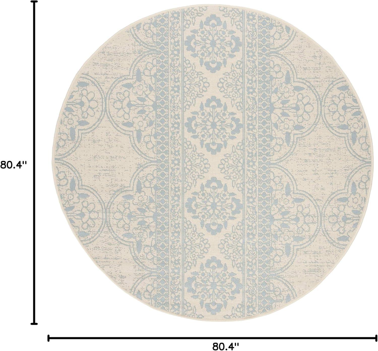 image:imageSAFAVIEH Washable Rug Outdoor Beach House Collection 53 x 76 Cream amp Beige NonShedding amp Easy to Clean Ideal for Patio Backyard Mudroom BHS174AAquaCream