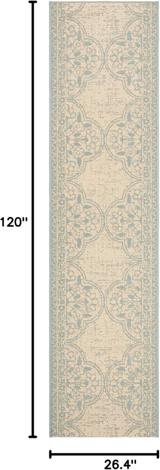 image:imageSAFAVIEH Washable Rug Outdoor Beach House Collection 53 x 76 Cream amp Beige NonShedding amp Easy to Clean Ideal for Patio Backyard Mudroom BHS174AAquaCream