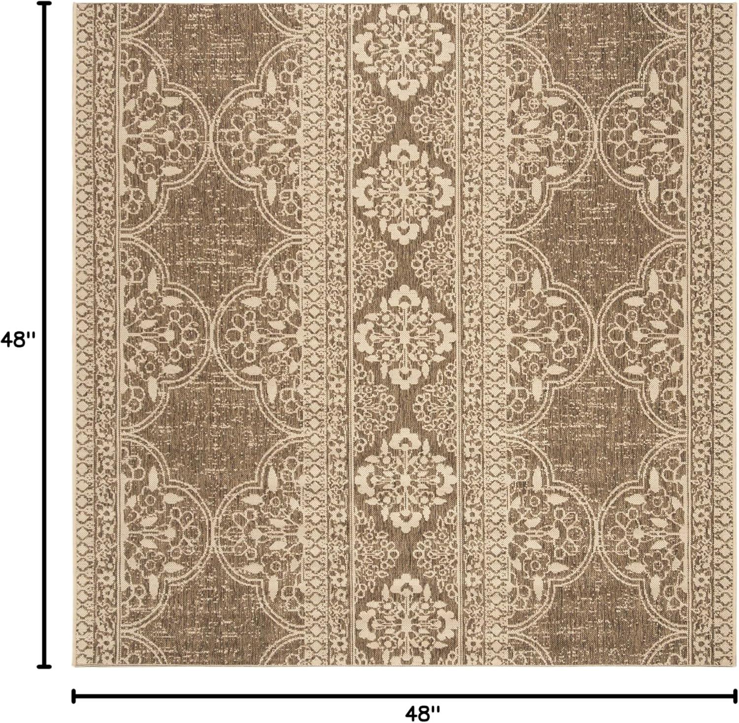 image:imageSAFAVIEH Washable Rug Outdoor Beach House Collection 53 x 76 Cream amp Beige NonShedding amp Easy to Clean Ideal for Patio Backyard Mudroom BHS174ACreamBeige
