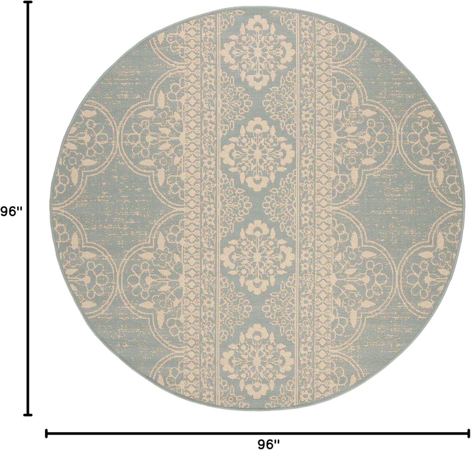 image:imageSAFAVIEH Washable Rug Outdoor Beach House Collection 53 x 76 Cream amp Beige NonShedding amp Easy to Clean Ideal for Patio Backyard Mudroom BHS174ACreamAqua