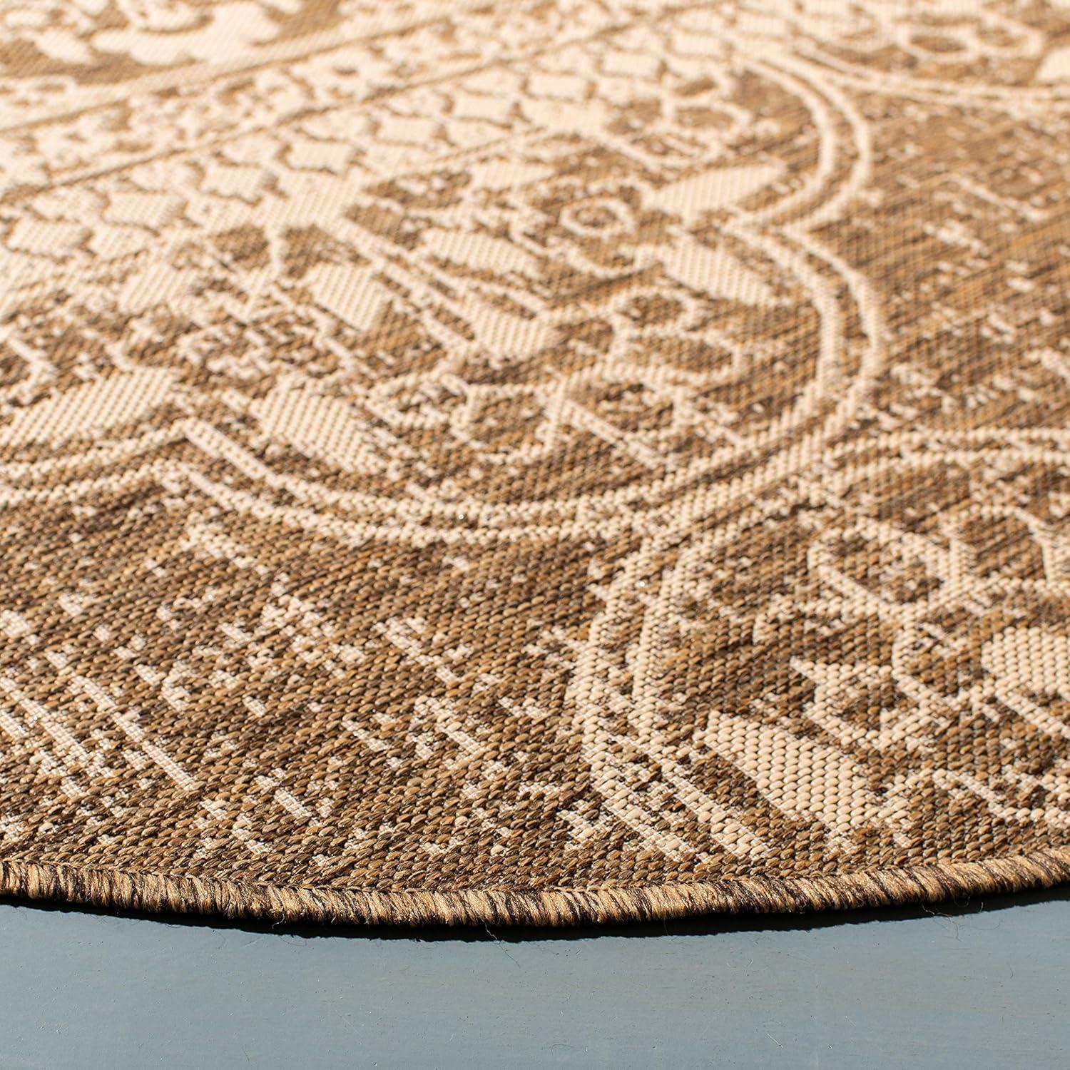image:imageSAFAVIEH Washable Rug Outdoor Beach House Collection 53 x 76 Cream amp Beige NonShedding amp Easy to Clean Ideal for Patio Backyard Mudroom BHS174ACreamBeige