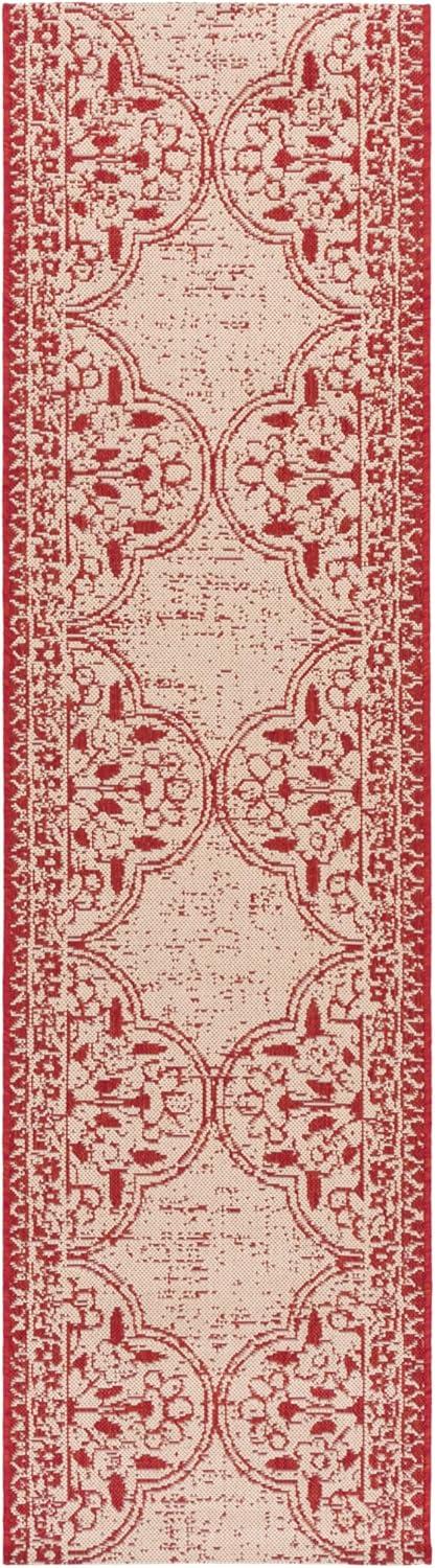 image:imageSAFAVIEH Washable Rug Outdoor Beach House Collection 53 x 76 Cream amp Beige NonShedding amp Easy to Clean Ideal for Patio Backyard Mudroom BHS174ARedCreme