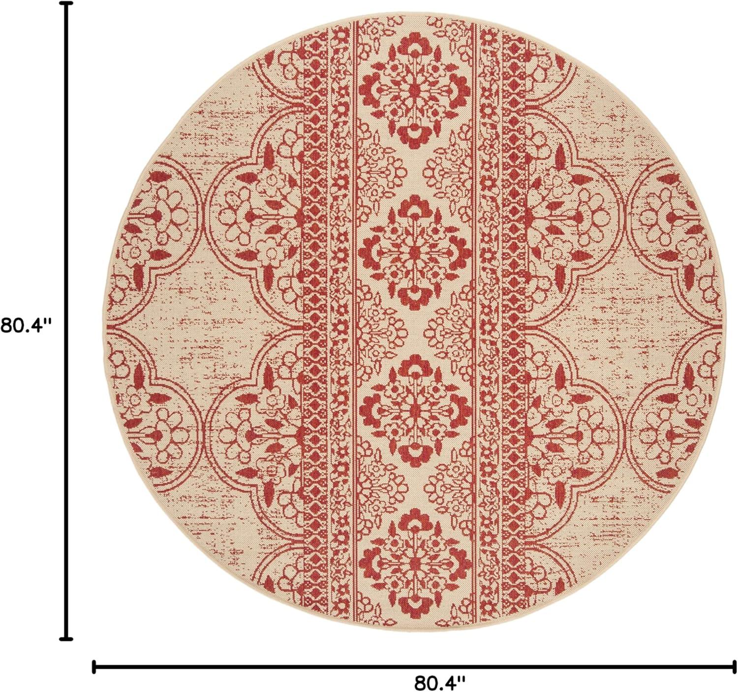 image:imageSAFAVIEH Washable Rug Outdoor Beach House Collection 53 x 76 Cream amp Beige NonShedding amp Easy to Clean Ideal for Patio Backyard Mudroom BHS174ARedCreme