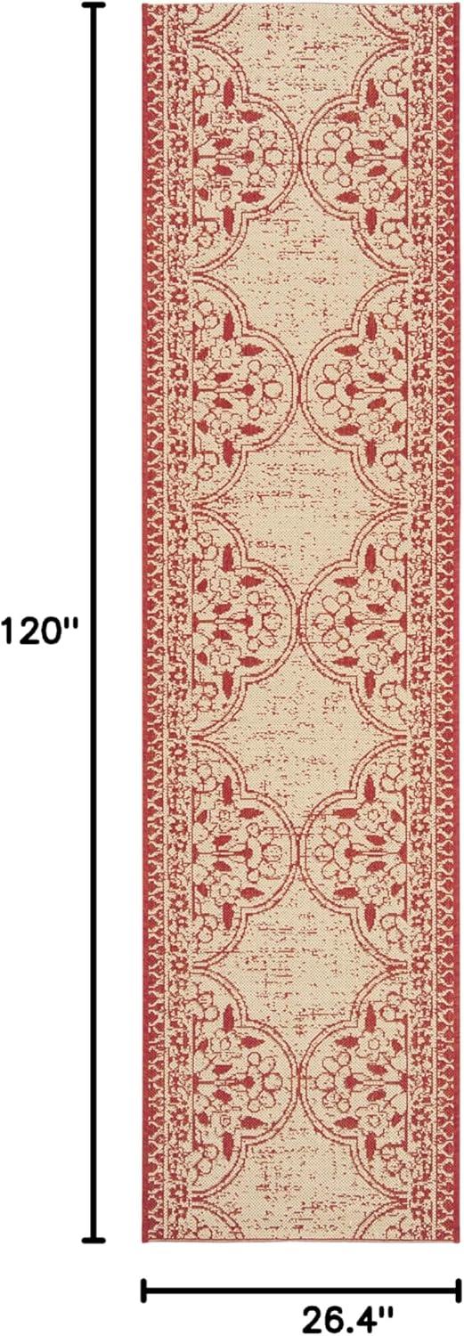 image:imageSAFAVIEH Washable Rug Outdoor Beach House Collection 53 x 76 Cream amp Beige NonShedding amp Easy to Clean Ideal for Patio Backyard Mudroom BHS174ARedCreme