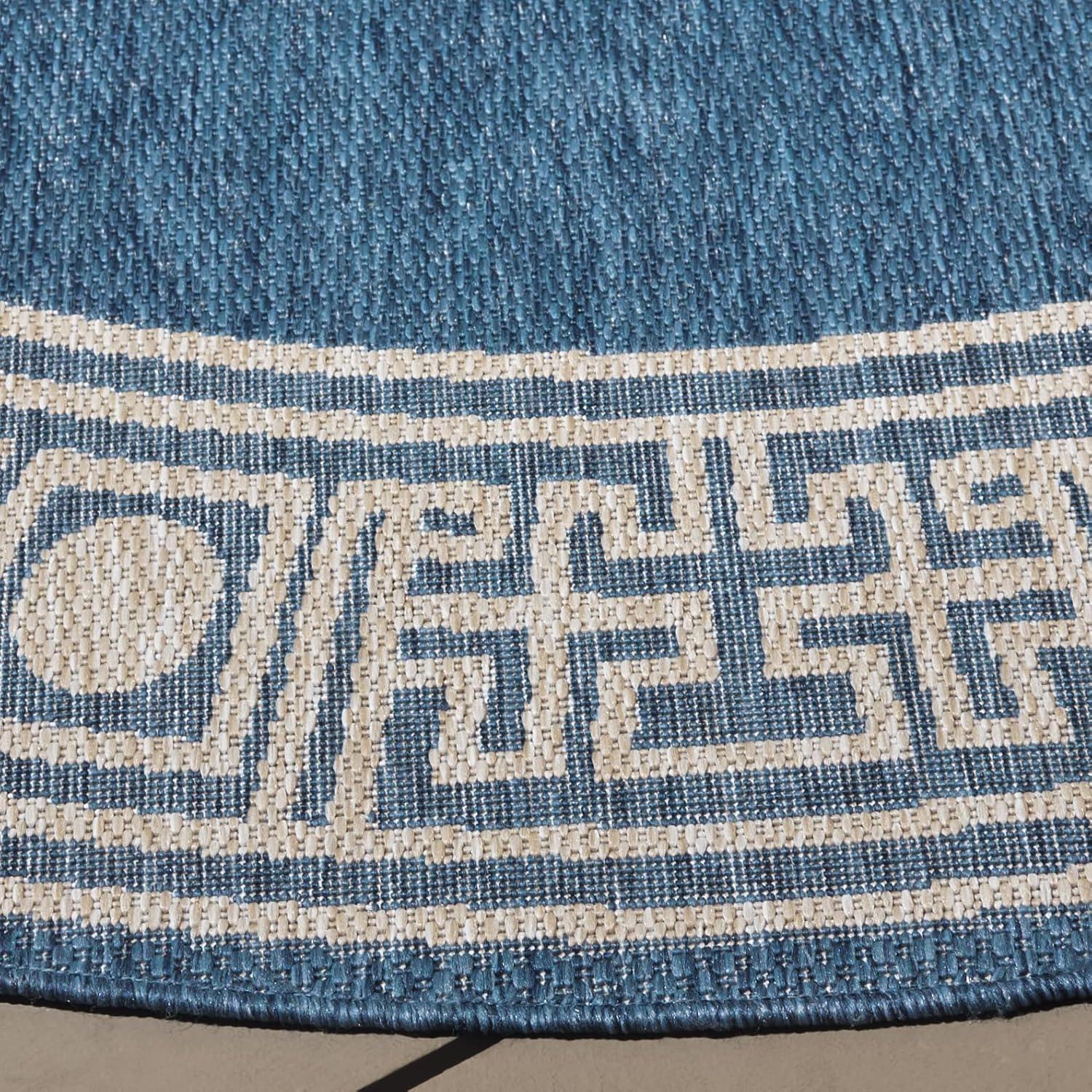 image:imageSAFAVIEH Washable Rug Outdoor Beach House Collection 8 x 10 Blue amp Ivory NonShedding amp Easy to Clean Ideal for Patio Backyard Mudroom BHS276MBlueIvory