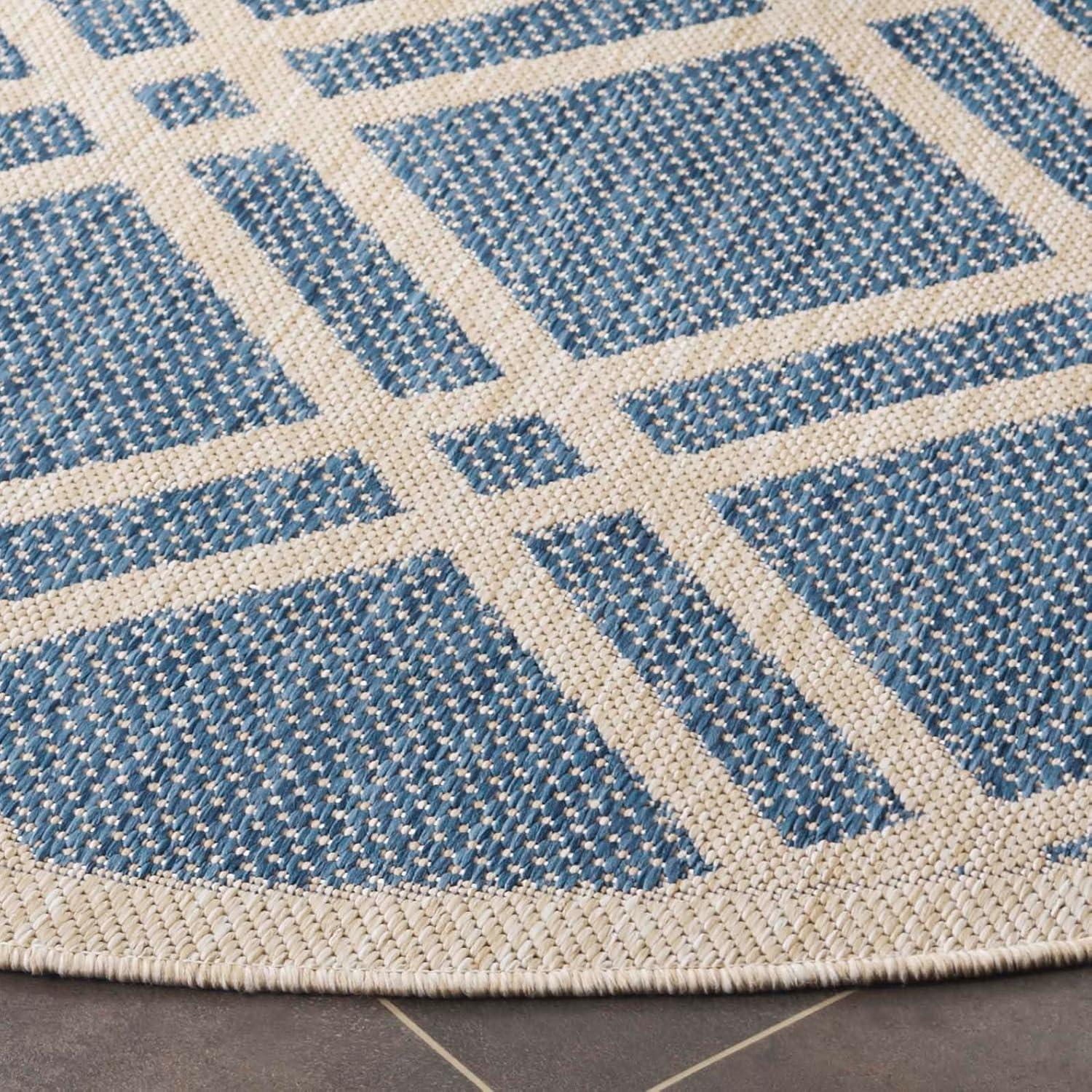 image:imageSAFAVIEH Washable Rug Outdoor Beach House Collection 8 x 10 Blue amp Ivory NonShedding amp Easy to Clean Ideal for Patio Backyard Mudroom BHS282MBlueIvory