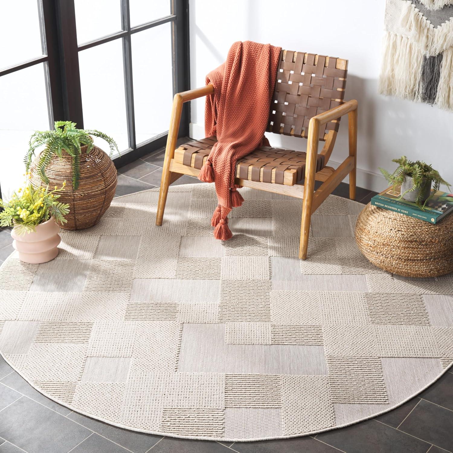 image:imageSAFAVIEH Washable Rug Outdoor Milos Collection 5 x 76 Beige NonShedding amp Easy to Clean Ideal for Patio Backyard Mudroom MLO108BBeige