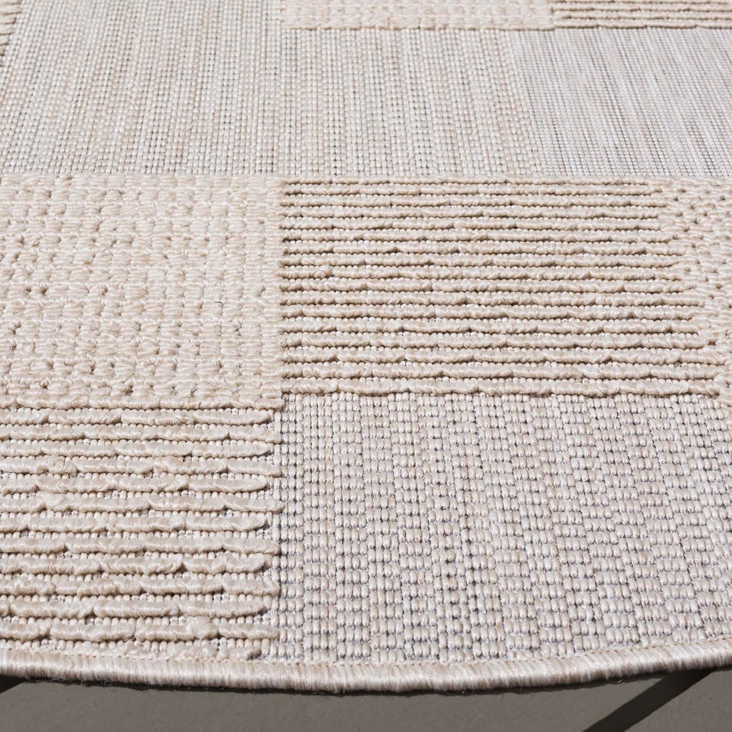 image:imageSAFAVIEH Washable Rug Outdoor Milos Collection 5 x 76 Beige NonShedding amp Easy to Clean Ideal for Patio Backyard Mudroom MLO108BBeige