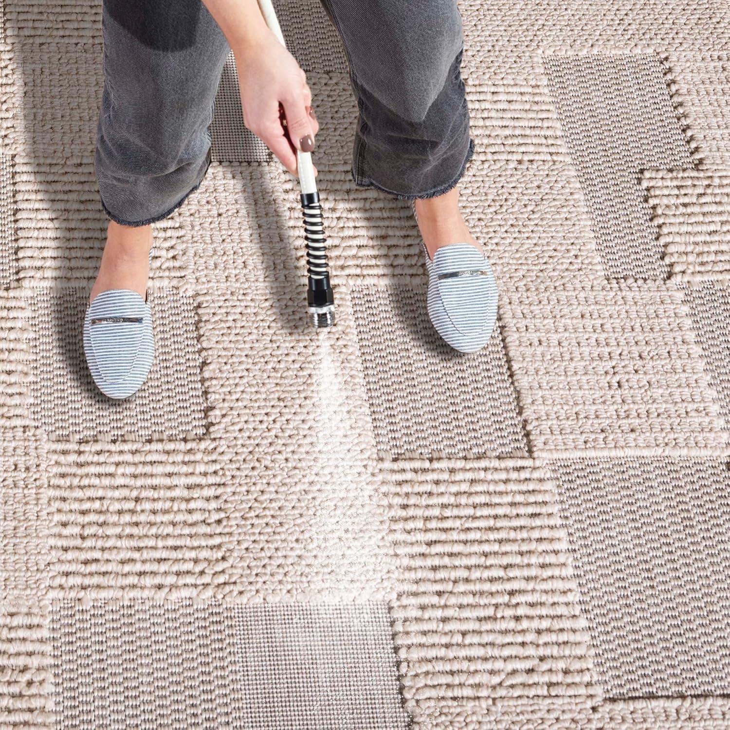 image:imageSAFAVIEH Washable Rug Outdoor Milos Collection 5 x 76 Beige NonShedding amp Easy to Clean Ideal for Patio Backyard Mudroom MLO108BBeige