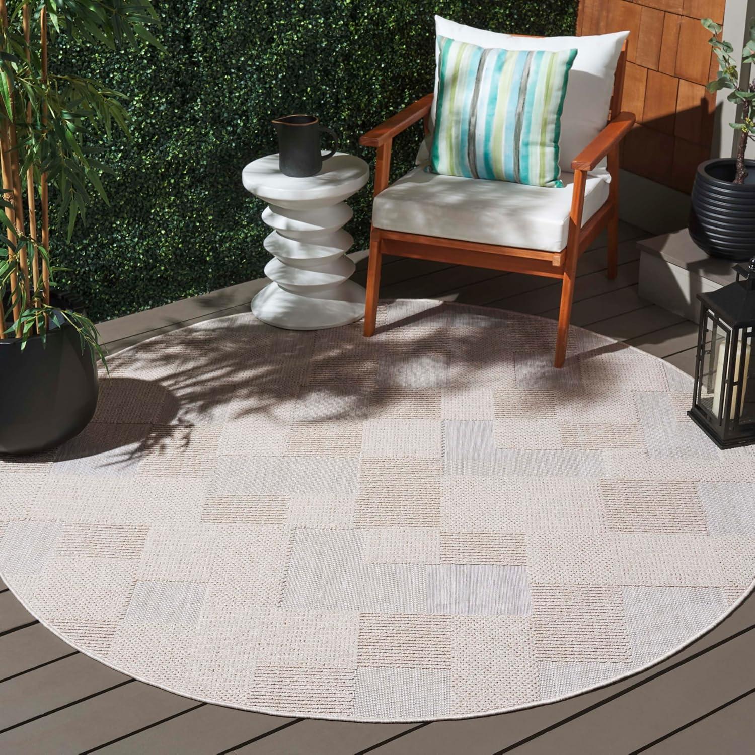 image:imageSAFAVIEH Washable Rug Outdoor Milos Collection 5 x 76 Beige NonShedding amp Easy to Clean Ideal for Patio Backyard Mudroom MLO108BBeige