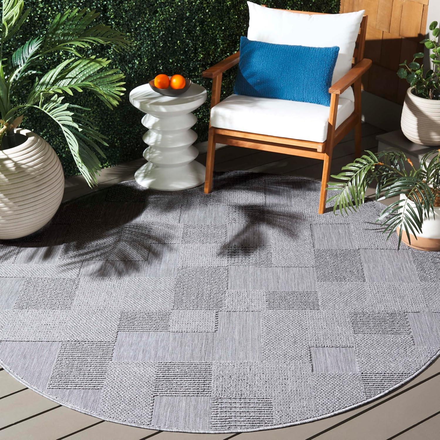 image:imageSAFAVIEH Washable Rug Outdoor Milos Collection 5 x 76 Beige NonShedding amp Easy to Clean Ideal for Patio Backyard Mudroom MLO108BGrey