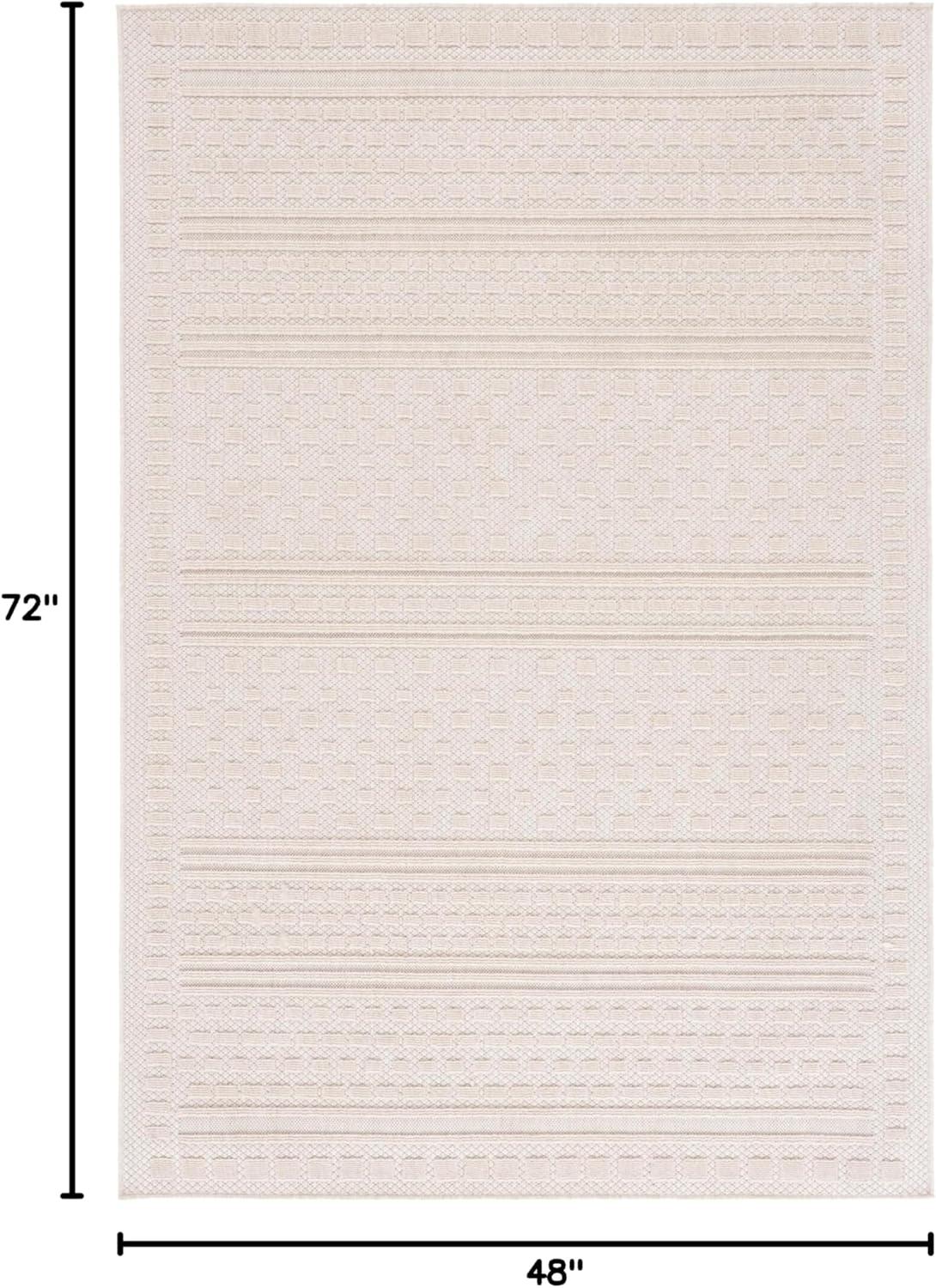 image:imageSAFAVIEH Washable Rug Outdoor Milos Collection 5 x 76 Beige NonShedding amp Easy to Clean Ideal for Patio Backyard Mudroom MLO110BBeige