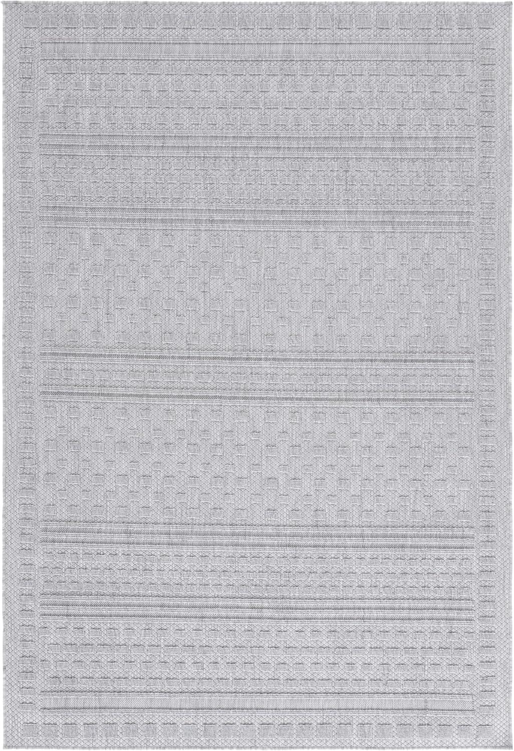 image:imageSAFAVIEH Washable Rug Outdoor Milos Collection 5 x 76 Beige NonShedding amp Easy to Clean Ideal for Patio Backyard Mudroom MLO110BGrey